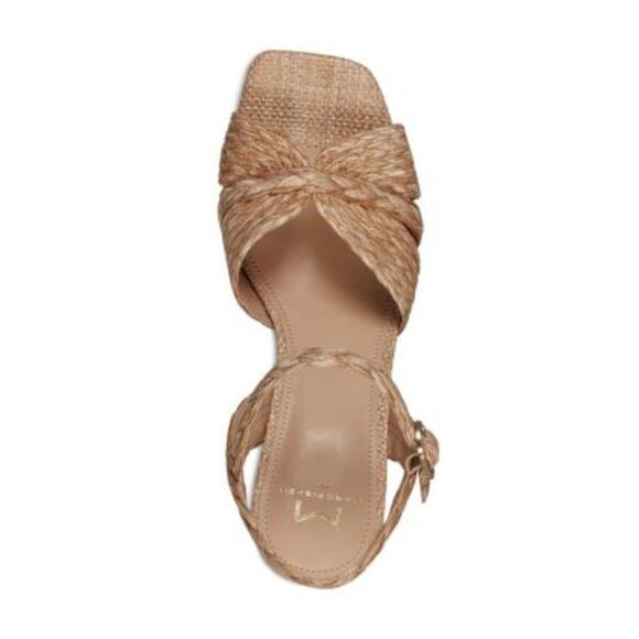 MARC FISHER LTD Womens Beige Espadrille 1-1/2" Platform Chela Heeled Sandal 10 M - Picture 3 of 4